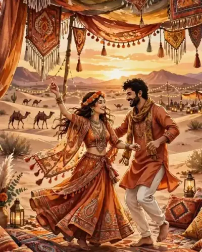 Pushkar Bohemian invitation design